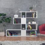 Βιβλιοθήκη Karlin άσπρο μελαμίνη 120x20x109εκ ed2914