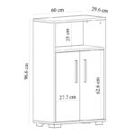 Ντουλάπι μπάνιου Moon άσπρο μελαμίνη 60x29 6x96 6εκ ed2919 - Image 2