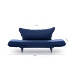 Καναπές κρεβάτι διθέσιος Calvino Navy Blue 50x120x38cm ed2934 - Image 2