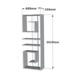 Βιβλιοθήκη Capy άσπρο μελαμίνη 60x19 6x161 8εκ ed2944 - Image 2