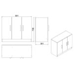 Ντουλάπι γραφείου Vario Oak μαύρο 89 1x38 1x73 8cm μελαμίνη ed2955 - Image 2