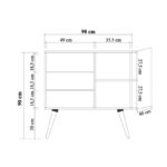 Μπουφές Verybox oak μελαμίνη 90x40x90cm ed2957 - Image 2