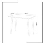 Γραφείο Penna λευκό χρώμα μελαμίνη 80x60x74cm ed2958 - Image 2