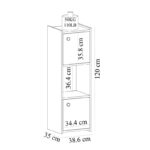 Ντουλάπι μπάνιου Ahu άσπρη μελαμίνη 120x35x38 6cm ed2963 - Image 2