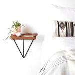 Ραφιέρα Roi καρυδί μαύρο ξύλο μεταλλικό πλαίσιο 33x28x33εκ ed2967