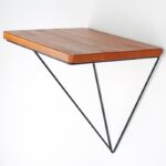 Ραφιέρα Roi καρυδί μαύρο ξύλο μεταλλικό πλαίσιο 33x28x33εκ ed2967 - Image 3