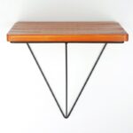 Ραφιέρα Roi καρυδί μαύρο ξύλο μεταλλικό πλαίσιο 33x28x33εκ ed2967 - Image 2