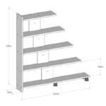 Ραφιέρα Reward άσπρο μελαμίνη 122x20x120εκ ed2978 - Image 2