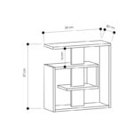 Βοηθητικό τραπέζι New Sally 55x57cm άσπρη μελαμίνη ed2981 - Image 2