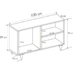 Έπιπλο tv Vent λευκό χρώμα μελαμίνη 100x35x54cm ed2984 - Image 2