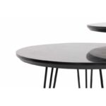 Τραπέζια βοηθητικά Zigon σετ 3τεμ 38x45cm mdf μέταλλο ed299 - Image 4