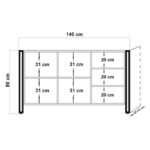 Μπουφέ Sinistra Atlantic Pine μαύρο χρώμα μελαμίνη 140x45xH80cm ed300 - Image 2