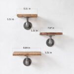 Ράφι Tubo μέταλλο ξύλο 14x20x14cm ed3020 - Image 2