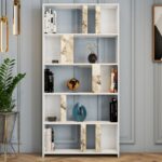 Βιβλιοθήκη Lima άσπρο μάρμαρο μελαμίνη 90x20x180εκ ed3025 - Image 5