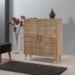 Έπιπλο εισόδου παπουτσοθήκη Mente 95x36x111cm μελαμίνη ed3026