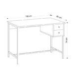 Γραφείο Vir μελαμίνη μέταλλο 100x60x74cm ed3033 - Image 2