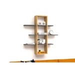 Ράφι τοίχου Ardo Sapphire ανθρακί μελαμίνη 96x19 6x101cm ed3037