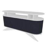 Μπουφές Storili άσπρο ανθρακί μελαμίνη 150x43x75εκ ed3044 - Image 5