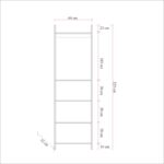 Ντουλάπα Dynamic μονόφυλλη μελαμίνη μέταλλο atlantic pine 64x52x225cm ed3067 - Image 2