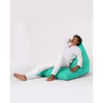 Πουφ Pyramid Big Bed Turquoise αδιάβροχο ύφασμα 145x35cm ed3070 - Image 4
