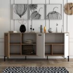 Μπουφέ Dafni oak λευκό 180x45x80cm ed3077 - Image 4