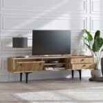 Έπιπλο τηλεόρασης Alessa 180x35x47cm ed3080 - Image 4