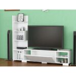 Έπιπλο τηλεόρασης Pera λευκό 160x29 5x120cm ed3089 - Image 5