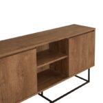 Μπουφέ Zola 140x36x72cm μελαμίνη καρυδί μαύρο χρώμα ed308 - Image 3