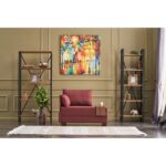 Πολυθρόνα Fly Left κεραμιδί χρώμα 100x80x75cm ed3098