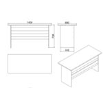 Γραφείο χρώματος Baroque ανθρακί 140x60x73 8cm ed3104 - Image 2