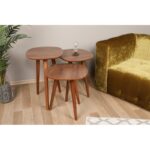 Βοηθητικά τραπεζάκια Bella καρυδί χρώμα μελαμίνη 41x47xH39cm ed3110