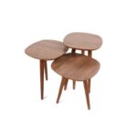 Βοηθητικά τραπεζάκια Bella καρυδί χρώμα μελαμίνη 41x47xH39cm ed3110 - Image 5