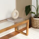 Έπιπλο τηλεόρασης Via ξύλο γυαλί 130x40x40cm ed3114 - Image 4