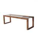 Έπιπλο τηλεόρασης Via ξύλο γυαλί 130x40x40cm ed3114 - Image 3