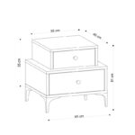 Κομοδίνο Barney μελαμίνη 45x51x40cm ed3121 - Image 2