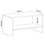 Τραπεζάκι σαλονιού Apollon μαύρο sapphire Oak 90x45x46 8cm ed3125 - Image 2