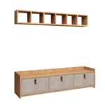 Έπιπλο τηλεόρασης Leija 150x35x45cm μελαμίνη ed3126 - Image 3