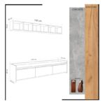 Έπιπλο τηλεόρασης Leija 150x35x45cm μελαμίνη ed3126 - Image 2