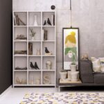 Βιβλιοθήκη Pritone άσπρο μελαμίνη 90x25x160εκ ed3127