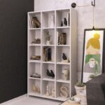 Βιβλιοθήκη Pritone άσπρο μελαμίνη 90x25x160εκ ed3127 - Image 4