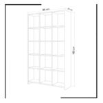 Βιβλιοθήκη Pritone άσπρο μελαμίνη 90x25x160εκ ed3127 - Image 2