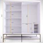 Ντουλάπα Martin συρόμενη άσπρη μελαμίνη 190x57x200cm ed3138 - Image 3