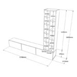 Έπιπλο τηλεόρασης Lave 174 6x25x27 3cm μελαμίνη ed313 - Image 2