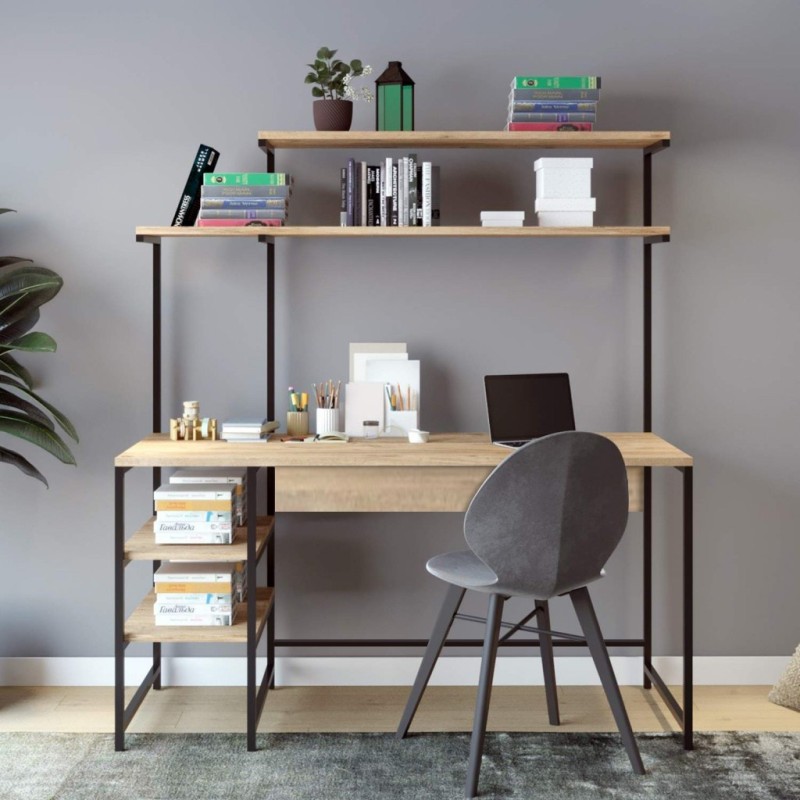 3140_0-800x800 Γραφείο Adoro μελαμίνη μέταλλο 140x55x150cm ed3140 - Image 1