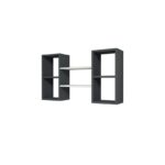 Ράφι τοίχου Bambi άσπρη ανθρακί μελαμίνη 105x60x20cm ed3143 - Image 3