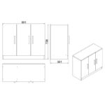 Ντουλάπι γραφείου Vario Baroque ανθρακί 89 1x38 1x73 8cm μελαμίνη ed3163 - Image 2