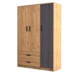 Ντουλάπα Grande δρυς γκρι μελαμίνη 120x48x181 8εκ ed3172 - Image 3