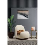 Pola πολυθρόνα λευκό ύφασμα 74x85x75cm ed318