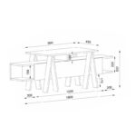 Έπιπλο τηλεόρασης Aspero Anthracite 160x45x50 7cm ed3193 - Image 2