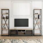 Έπιπλο tv Vent pine μαύρο χρώμα μελαμίνη 150x40x47cm ed320 - Image 5
